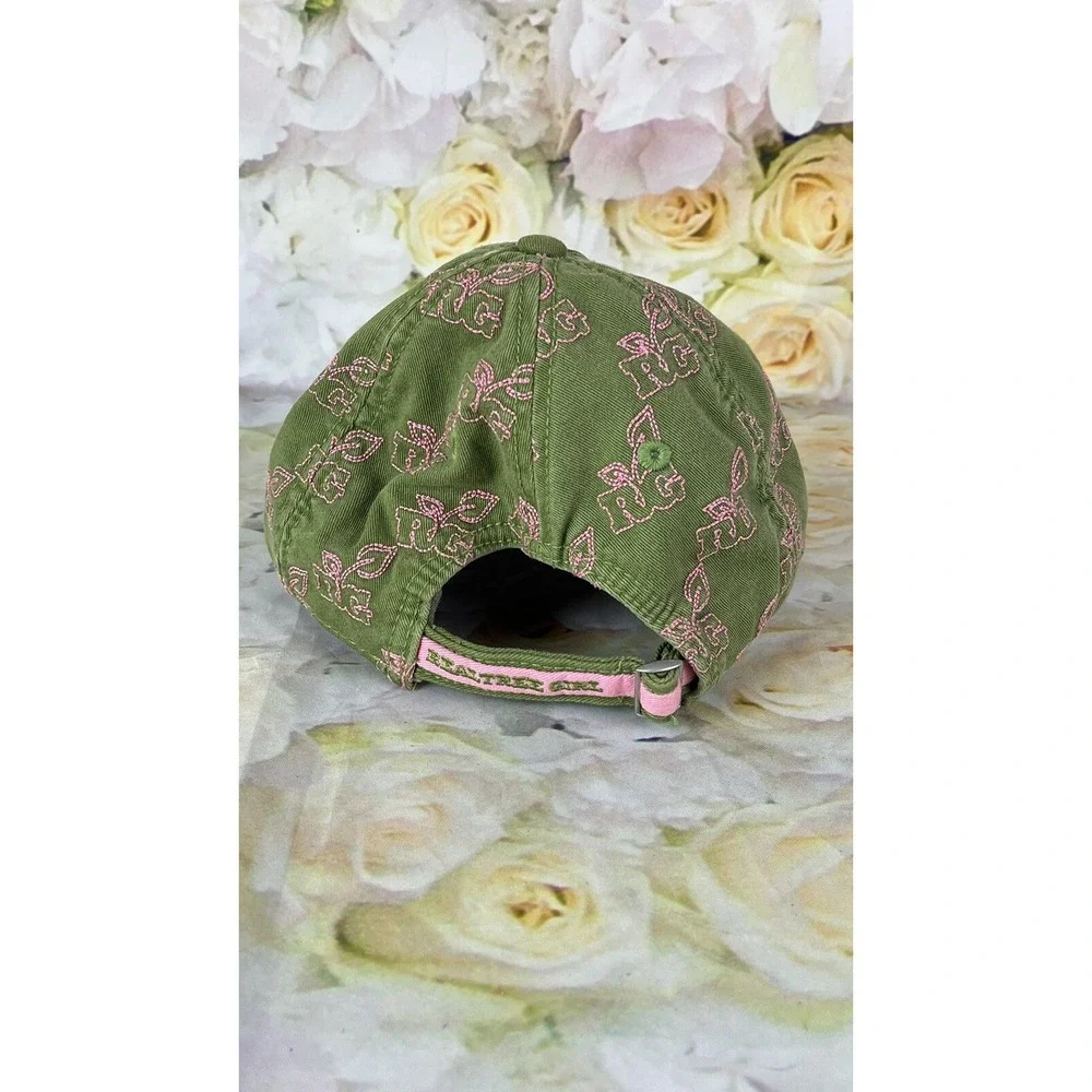 Realtree Girl Embroidered Hat Green Pink RG Cap Adjustable Strapback OS Cotton